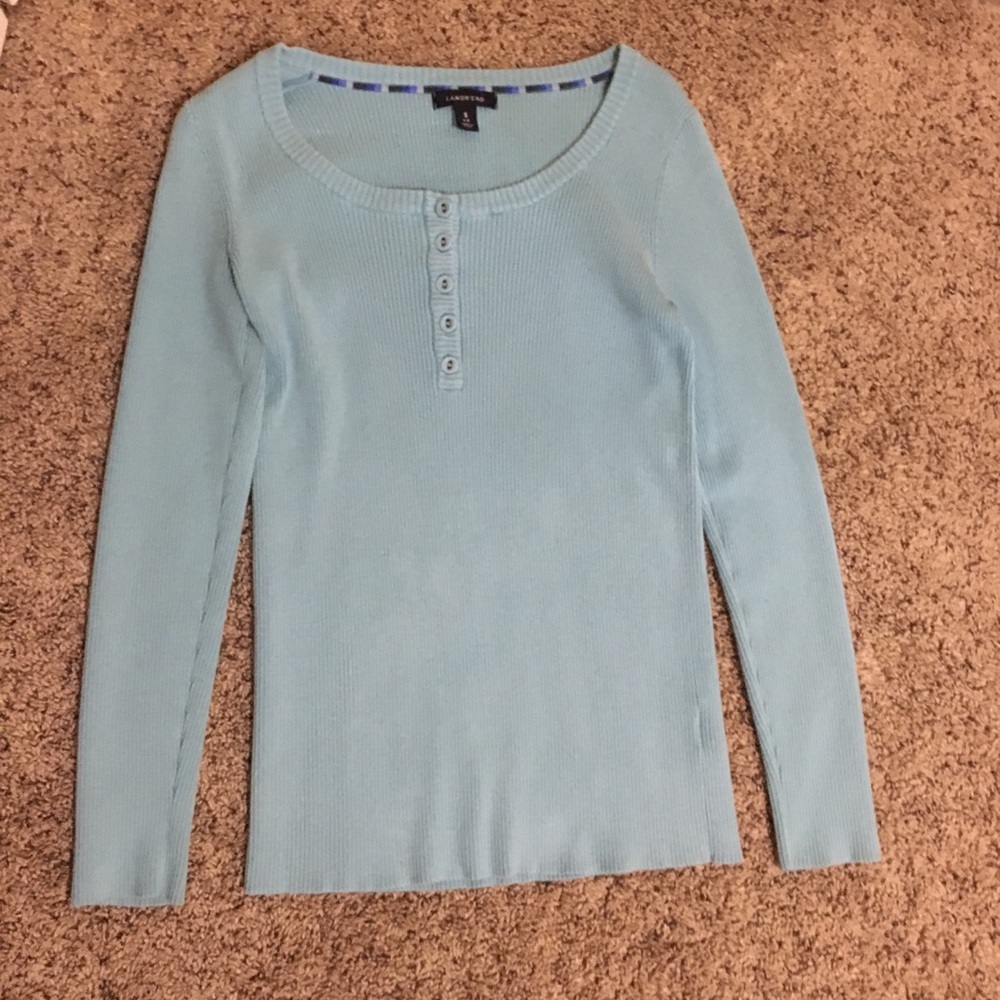 Blue sweater with buttons